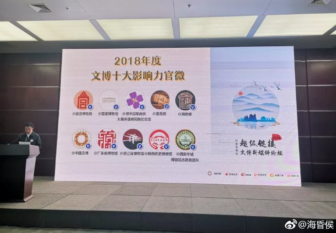 @海昏侯 荣获“2018年度文博十大影响力官微”